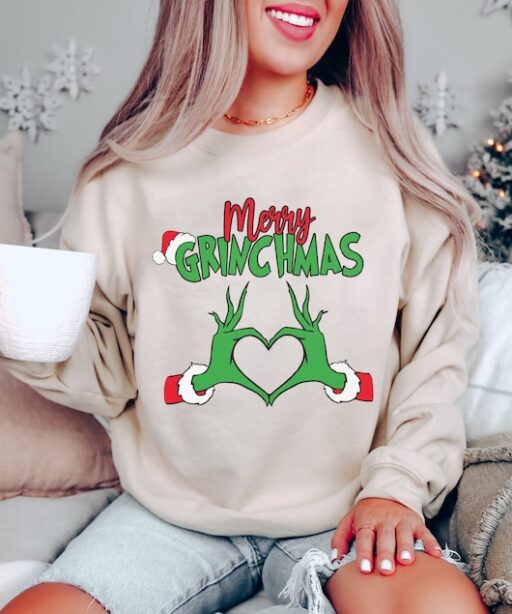 Grinch Heart Hand Shirt