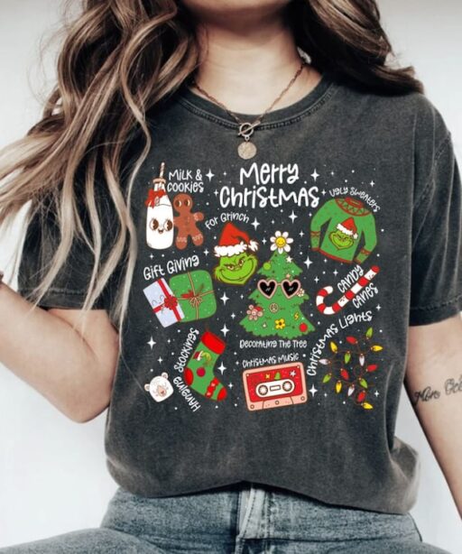 Comfort Colors Merry Christmas Grinch Shirt