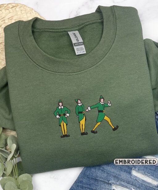 Christmas Elf Embroidered Shirt