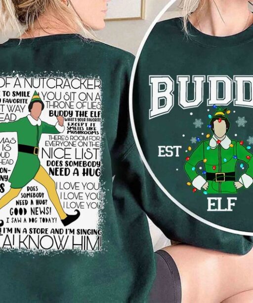 Buddy The Elf Portrait Vintage Christmas Light shirt