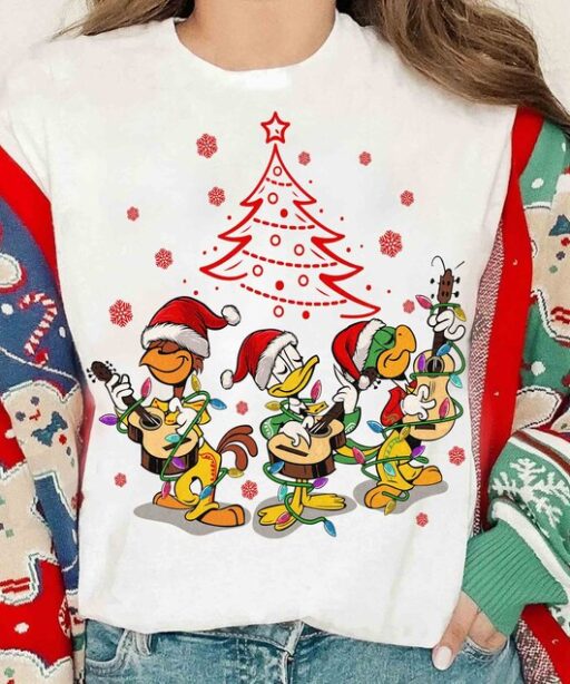 Disney Santa Three Calaberos Christmas Light Shirt