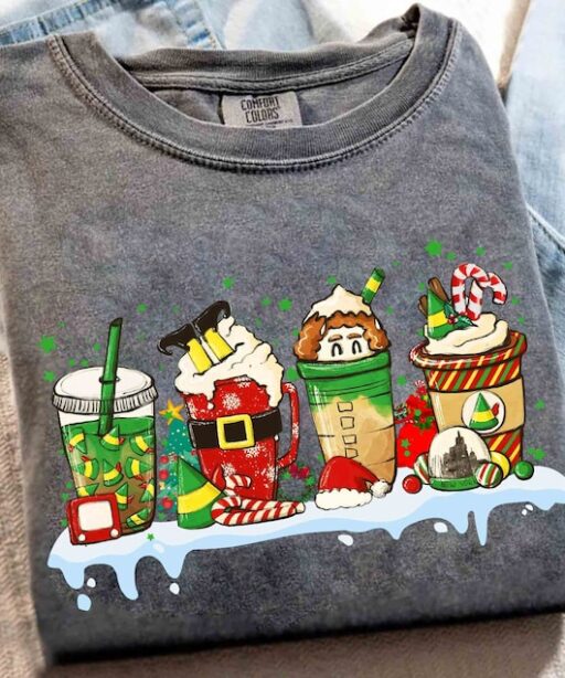 Cute Buddy the Elf Christmas Light Coffee Tea Shirt