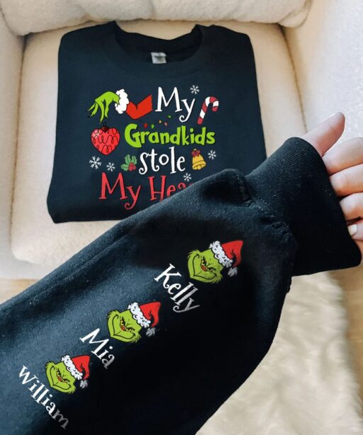 Personalized Grinchmas Kids Family All Over Printed Shirt