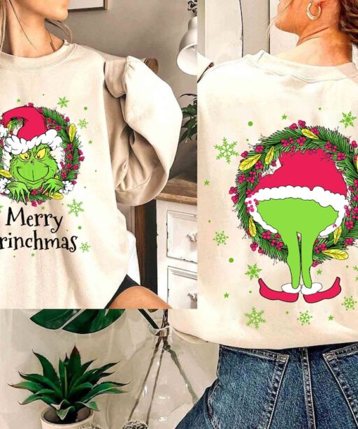 Two- Sided Merry Grinchmas Shirt