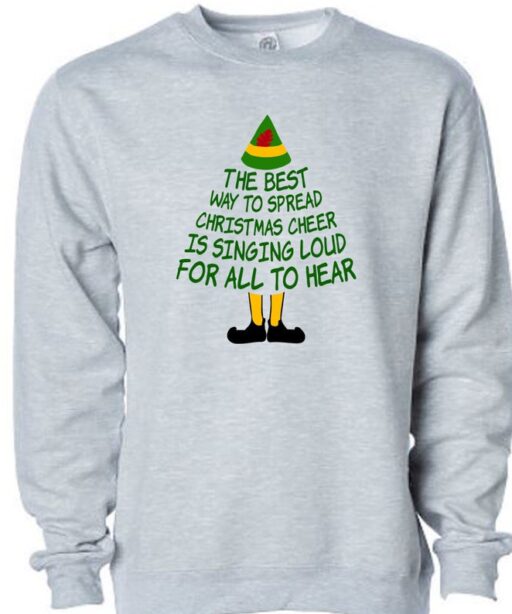 Christmas Shirt Elf Hat Movie Quote Best Way To Spread