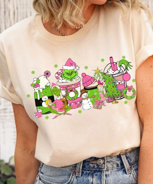 Pink Christmas Grinch Shirt