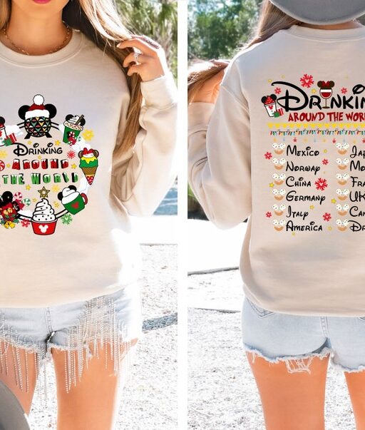 Two-sided Epcot Drinking Around The World Shirt