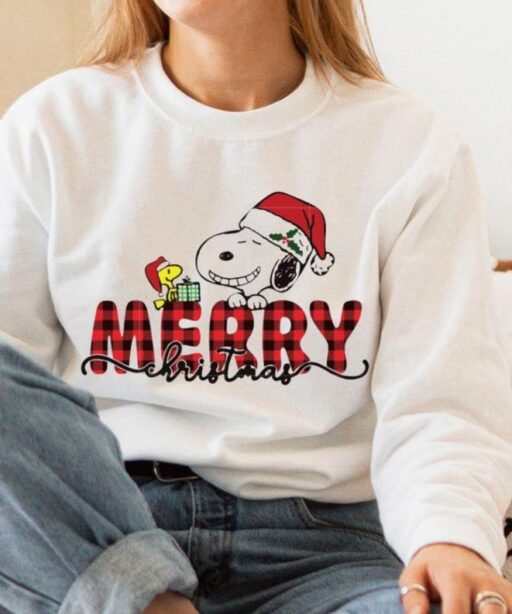 Snoopy Woodstock Peanuts Merry Christmas Shirt