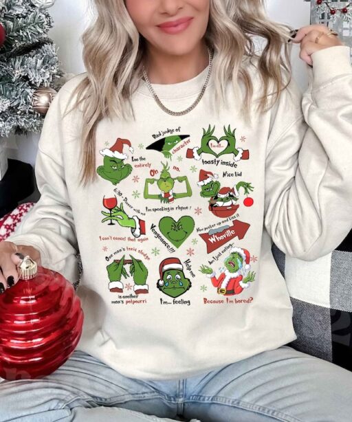 Christmas Grinch My Day I’m Booked Icons Shirt