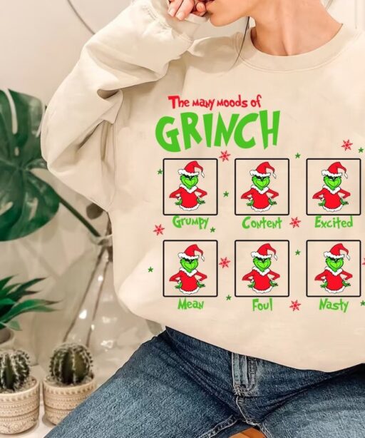 The Many Moods of Grinchmas Shirt