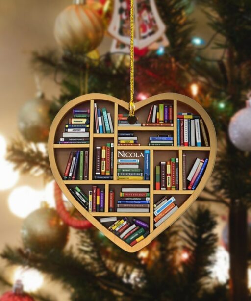 Personalized Bookshelf with Name Ornament