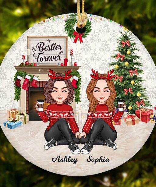 Personalized Bestie Christmas Ornament