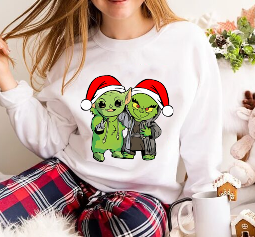 Grinch And Baby Yoda Christmas Shirt