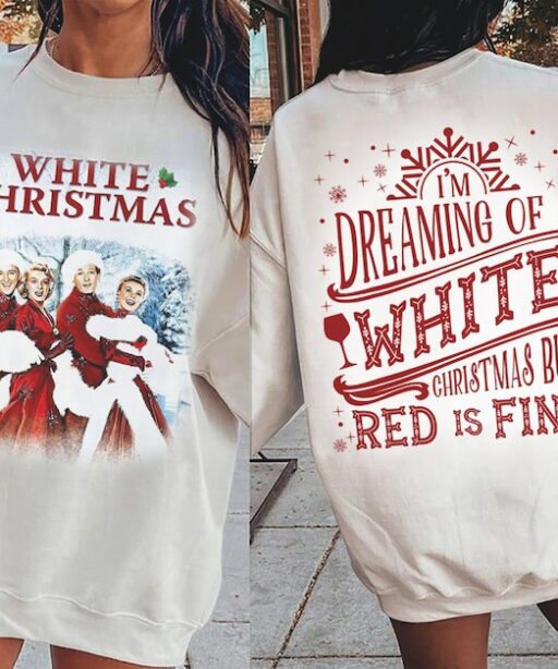 Christmas White Movie 1954 Sweatshirt, Comfort Color Bob Phil Betty Judy White Xmas Shirt, Musical Shirt, Christmas Party Movie T-Shirt