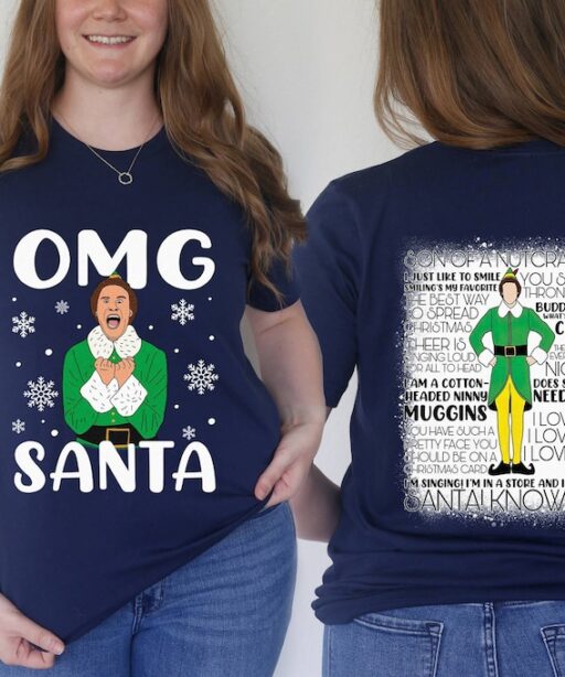 Buddy the Elf Santa I Know Him Christmas Movie Shirt