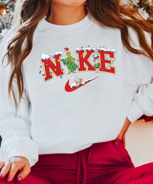 Nike Grinch Snowman Christmas Shirt