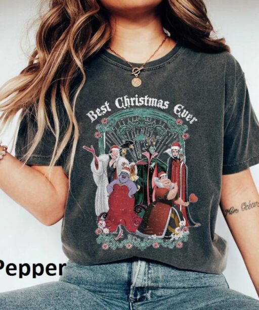 Disney Villains Squad Characters Christmas Shirt