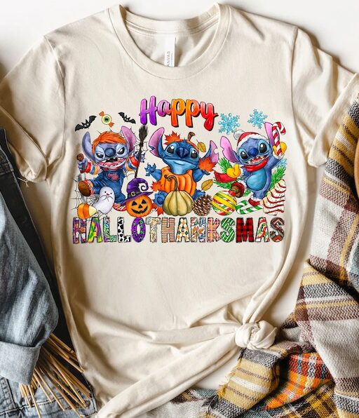 Hallothanksmas Stitch Shirt