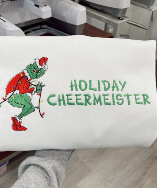 Grinch Holiday Cheermeister Embroidered Shirt