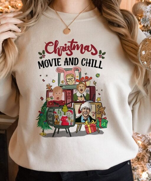 Christmas Movie And Chill Shirt