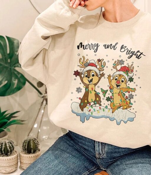 Vintage Chip and Dale Christmas Shirt