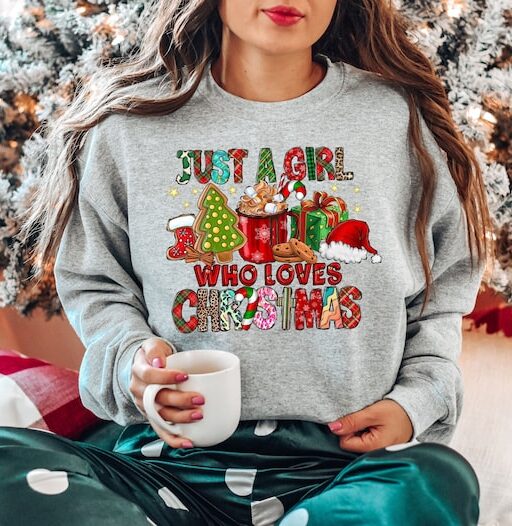 Just A Girl Who Loves Christmas Shirt