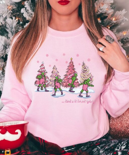 That's It I'm Not Going Pink Christmas Tree Shirt