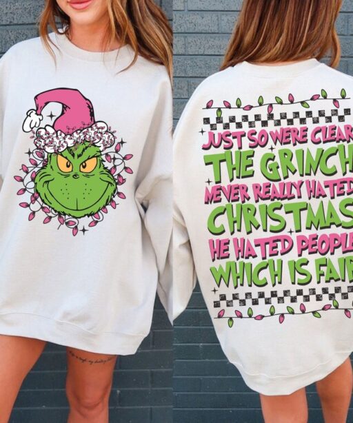 Retro Pink The Grinch Christmas Shirt