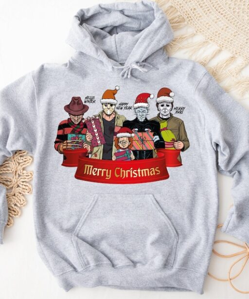 Horror Movie Characters With Gift Christmas Shirt