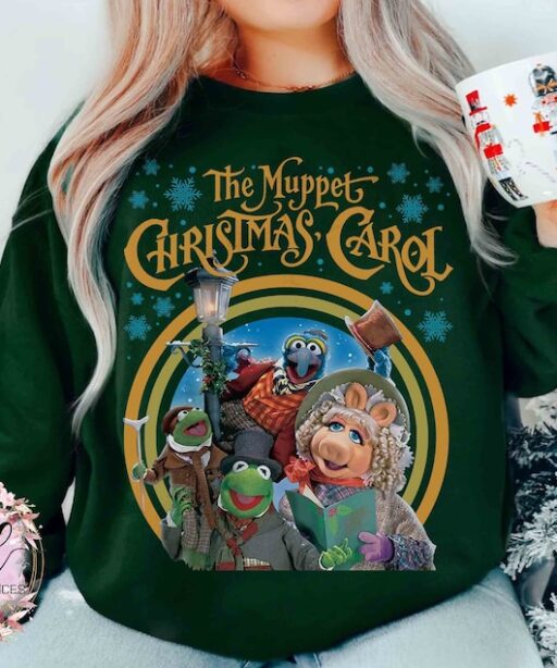 Retro 90s The Muppet Christmas Carol Characters Group Shirt