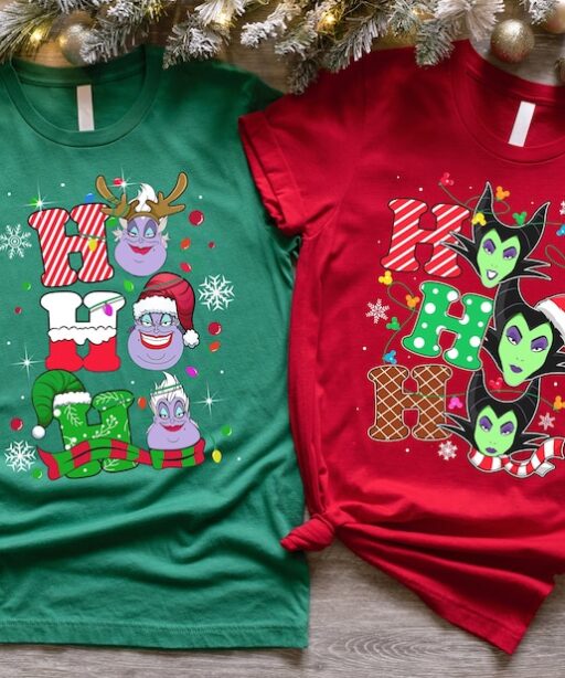 Ho Ho Ho Disney Villains Christmas Shirt