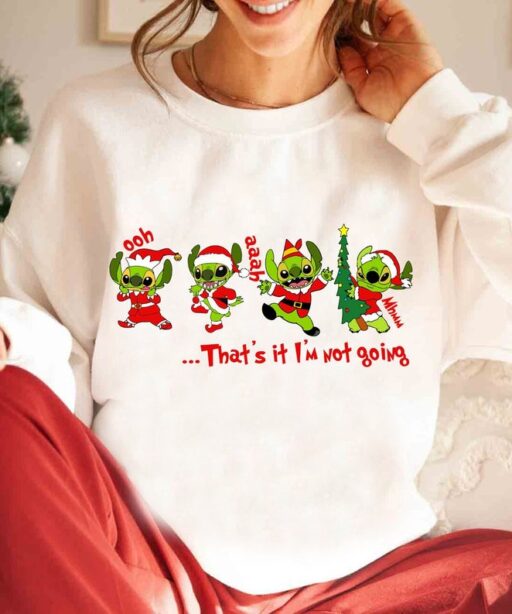 Stitch Grinch That's It I'm Not Going Shirt