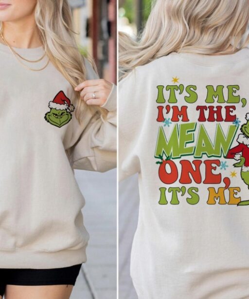 Funny Grinch It's Me Hi I'm The Mean One Shirt