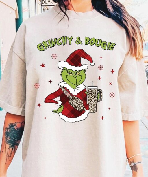 Mean Grinch Guy Christmas Stanley Shirt