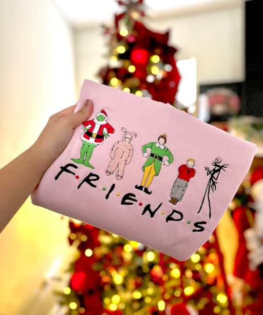 FRIENDS Embroidered Christmas Shirt