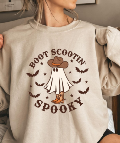 Boot Scootin Spooky Cowboy Ghost Halloween Shirt