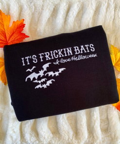 Frickin Bats Halloween Embroidered Shirt