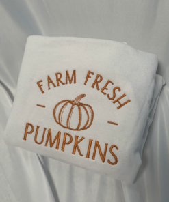 Farm Fresh Pumpkins Embroidered Crewneck