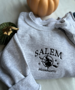 Salem Massachusetts Embroidered Sweatshirt