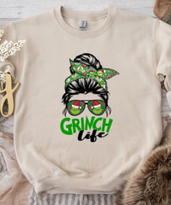 Messy Bun Grinch Life Sweatshirt