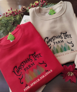 Christmas Tree Farm Embroidered Sweatshirt