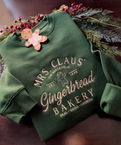 Santa Claus Gingerbread Bakery Embroidered Sweatshirt