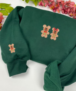 Gingerbread Couple Embroidered Sweatshirt