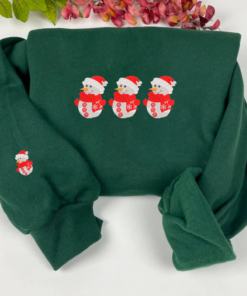 Snowman Christmas Embroidered Sweatshirt