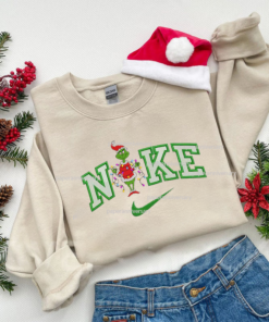 Vintage Grinch Christmas Embroidered Sweatshirt