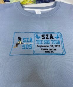 Custom SZA SOS Tour Ticket Embroidered Shirt