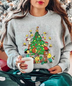 Vintage Snoopy Disney Christmas Tree Shirt