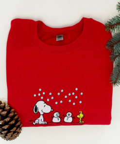 Snoopy Christmas Embroidered Sweatshirt