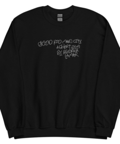 Kendrick Lamar Good Kid Maad City Album Text Embroidered Shirt