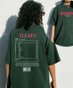 DAMN Kendrick Lamar tracklist shirt